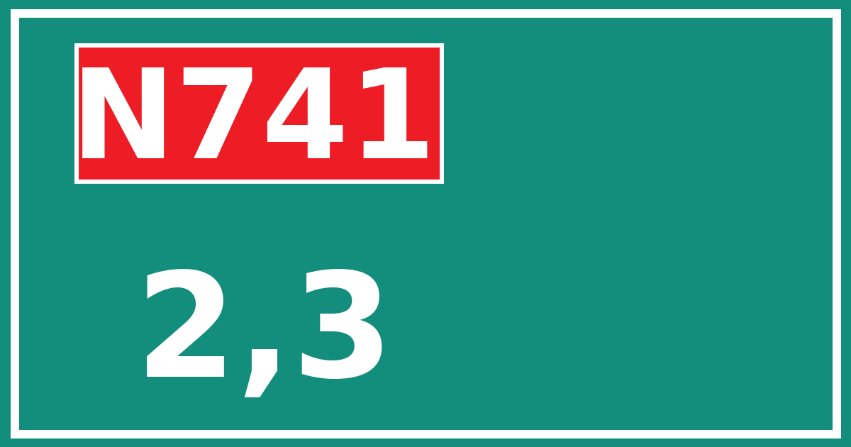 Hectometerbord N741 2,3