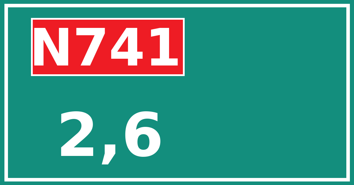 Hectometerbord N741 2,6