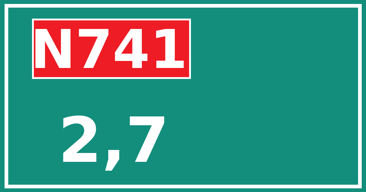 Hectometerbord N741 2,7