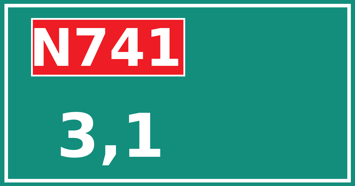 Hectometerbord N741 3,1