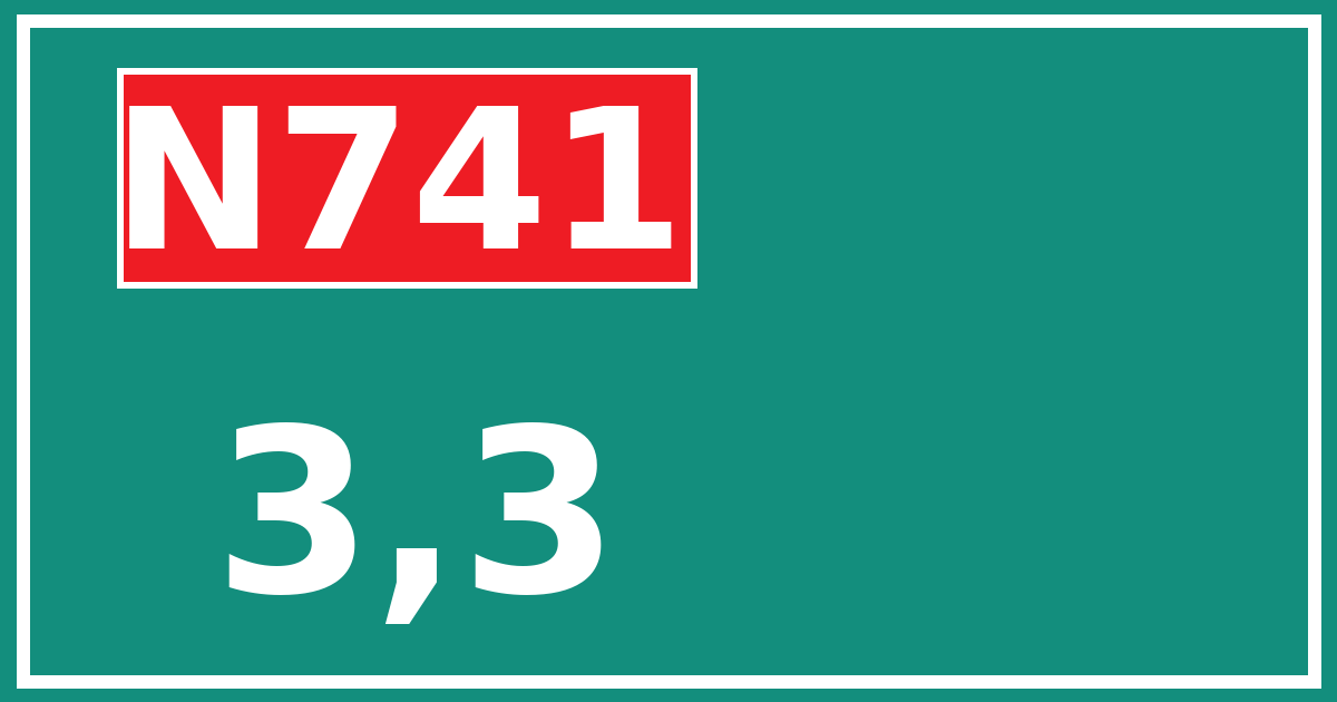Hectometerbord N741 3,3
