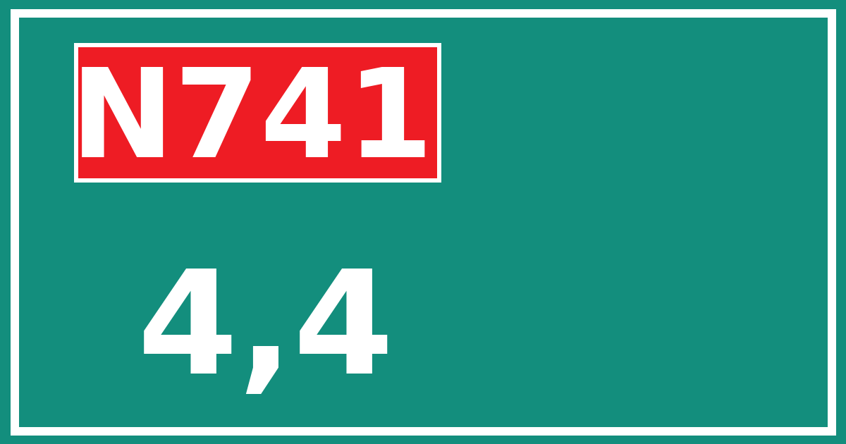 Hectometerbord N741 4,4