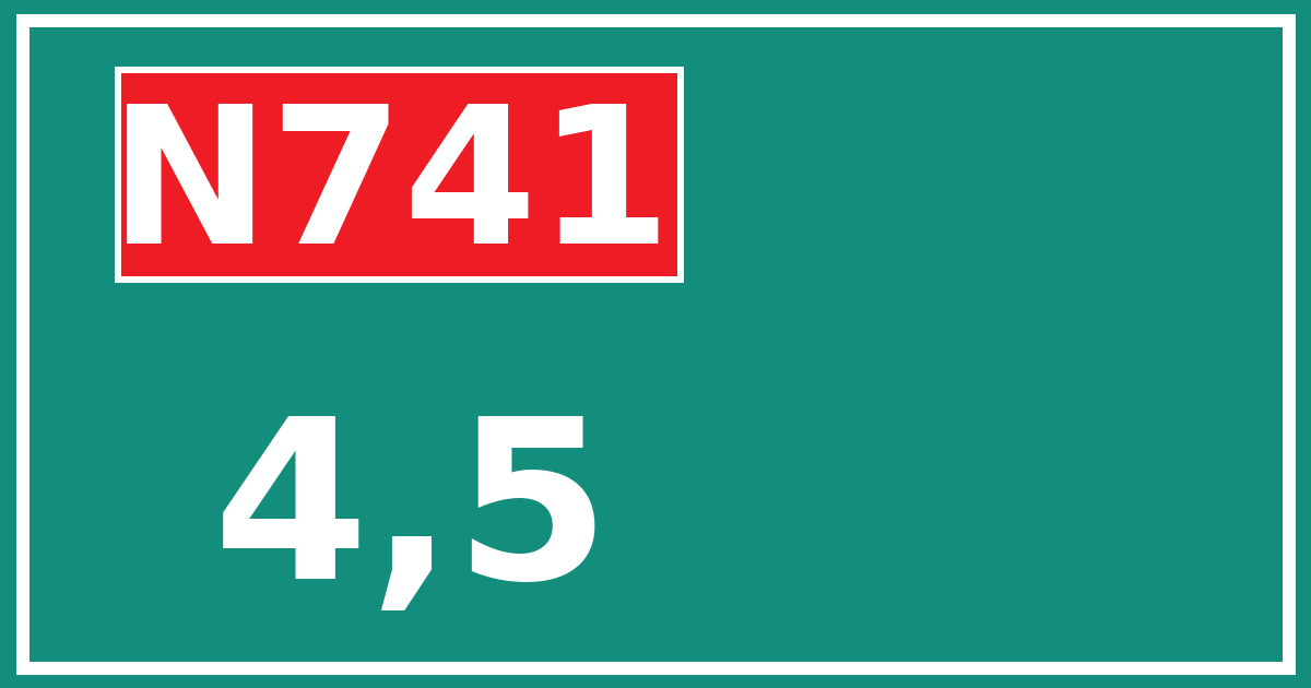 Hectometerbord N741 4,5