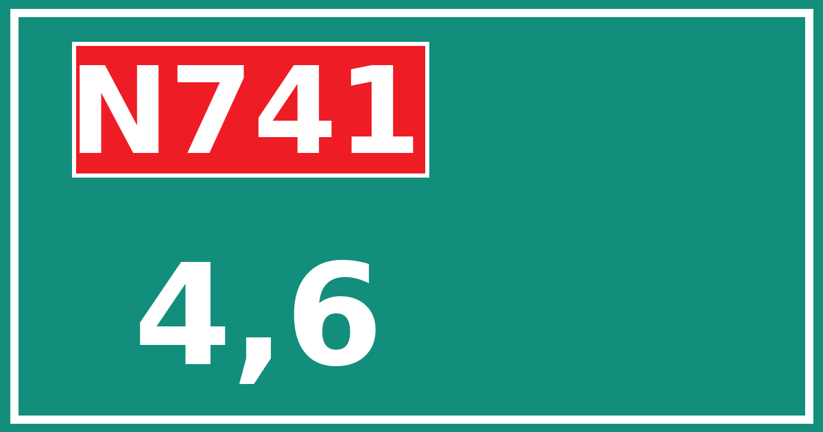 Hectometerbord N741 4,6