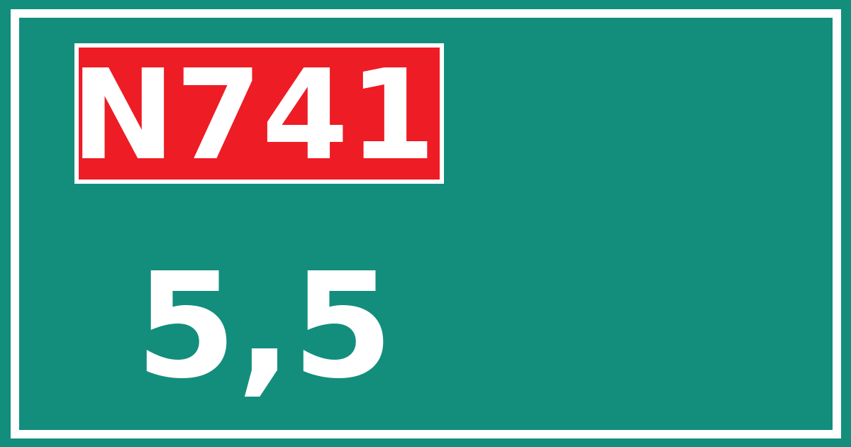 Hectometerbord N741 5,5