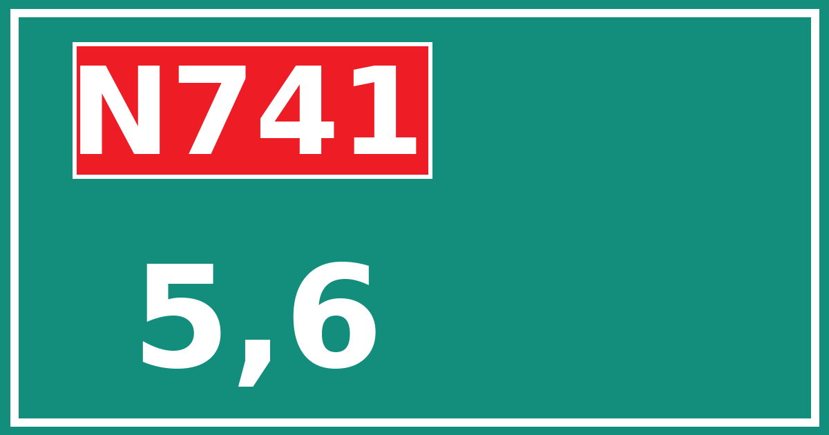Hectometerbord N741 5,6