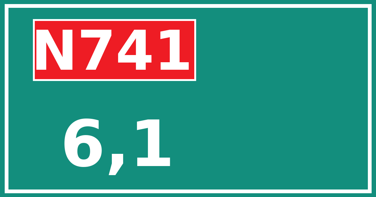 Hectometerbord N741 6,1