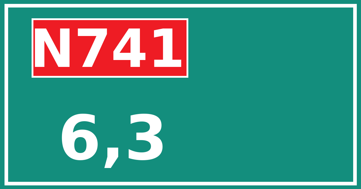 Hectometerbord N741 6,3