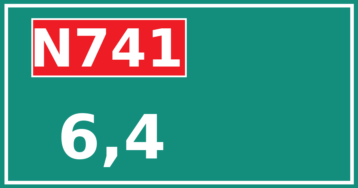 Hectometerbord N741 6,4