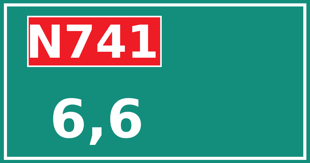 Hectometerbord N741 6,6