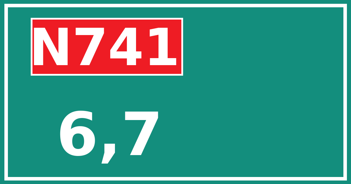 Hectometerbord N741 6,7