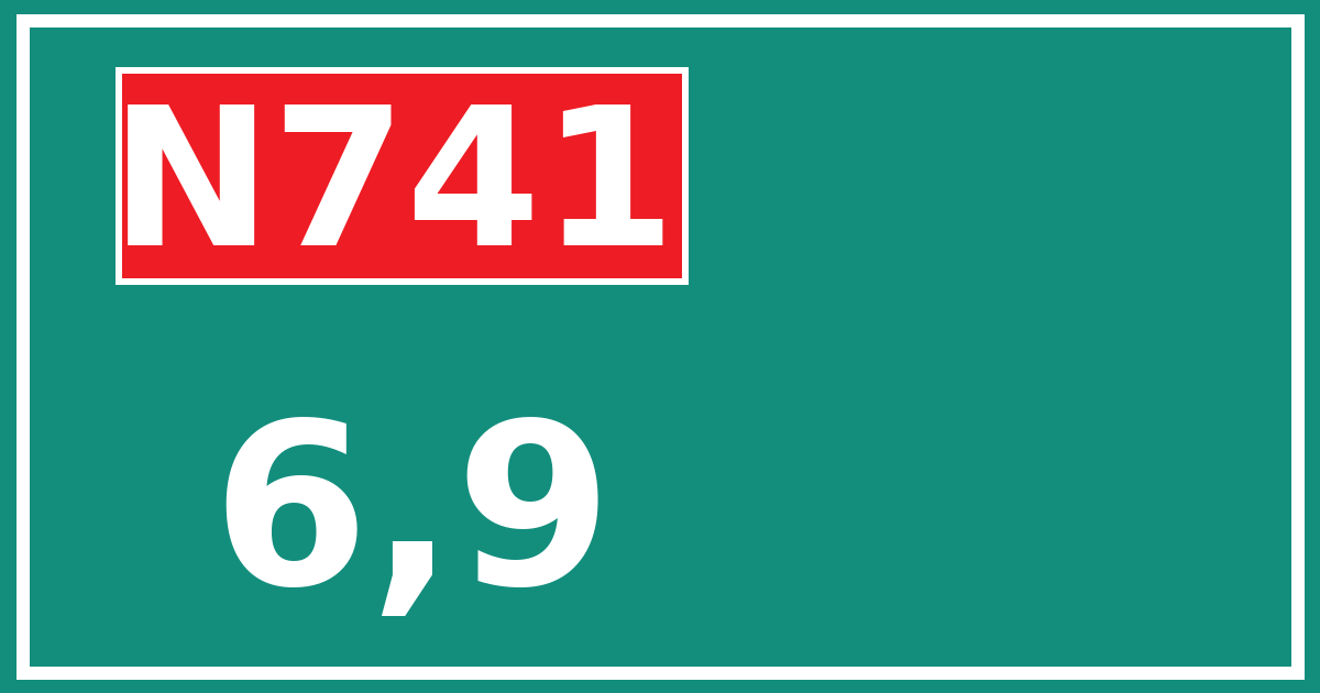 Hectometerbord N741 6,9