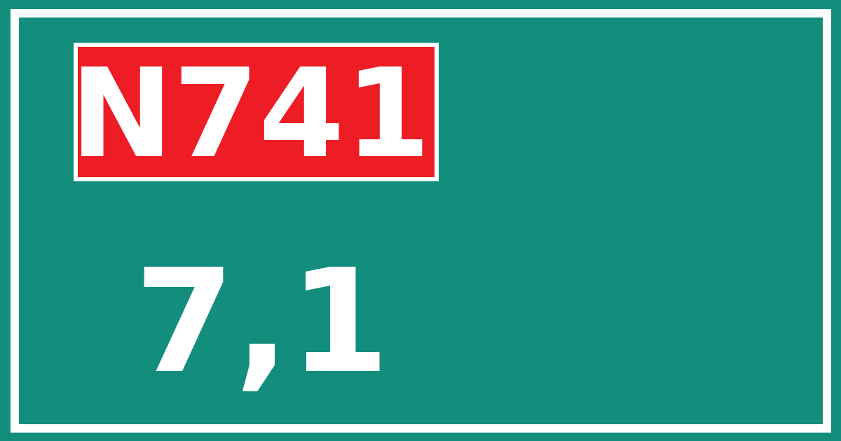Hectometerbord N741 7,1