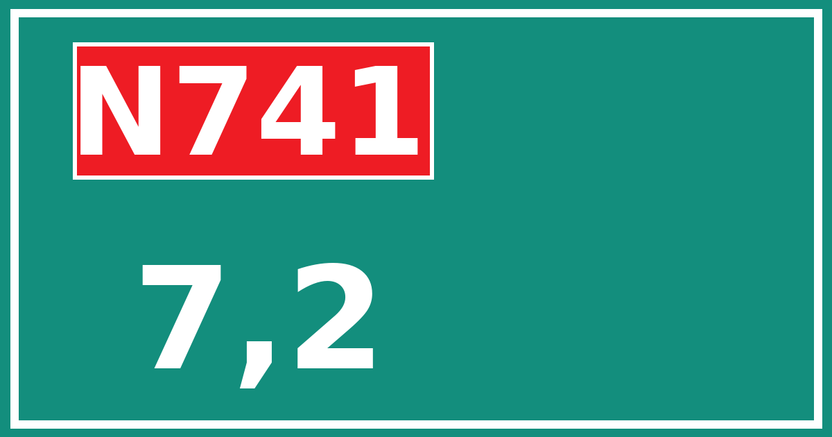 Hectometerbord N741 7,2