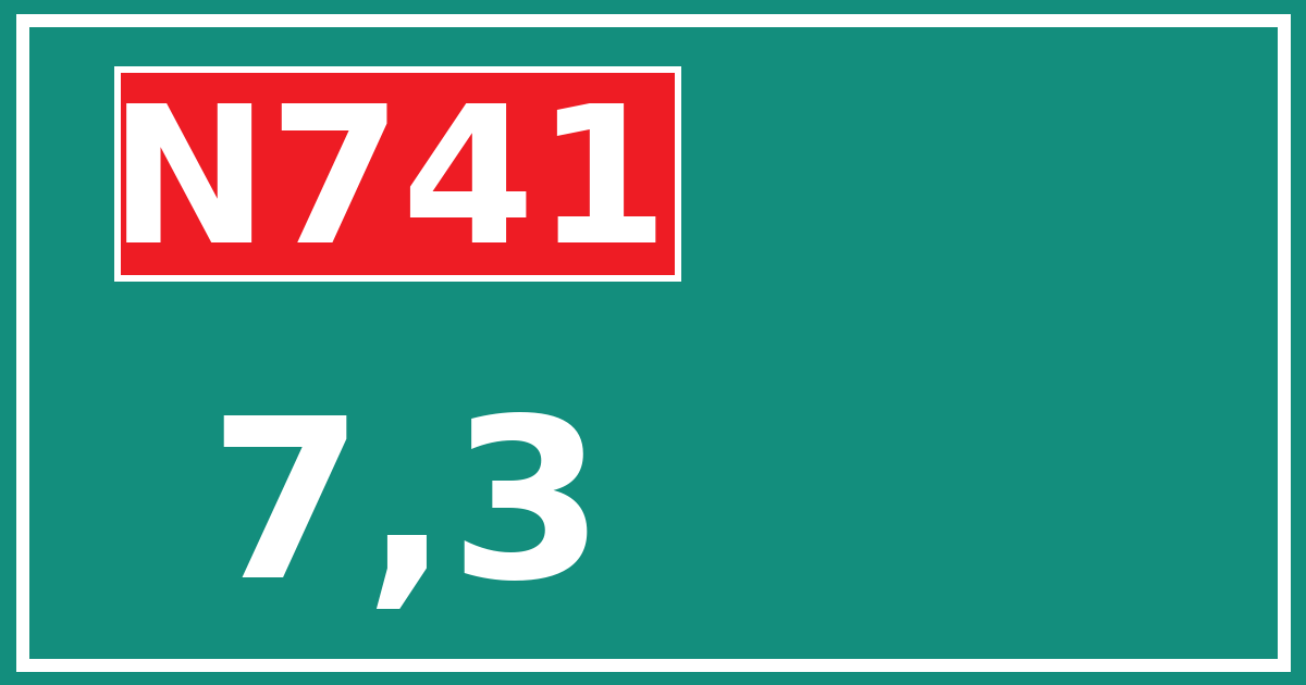Hectometerbord N741 7,3