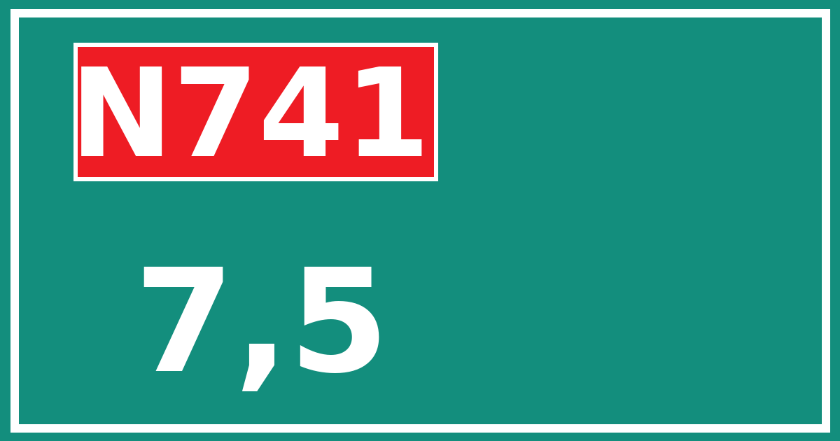 Hectometerbord N741 7,5
