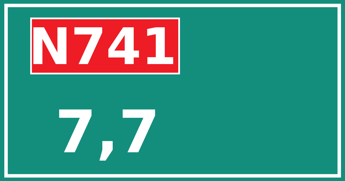 Hectometerbord N741 7,7