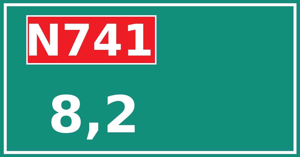 Hectometerbord N741 8,2