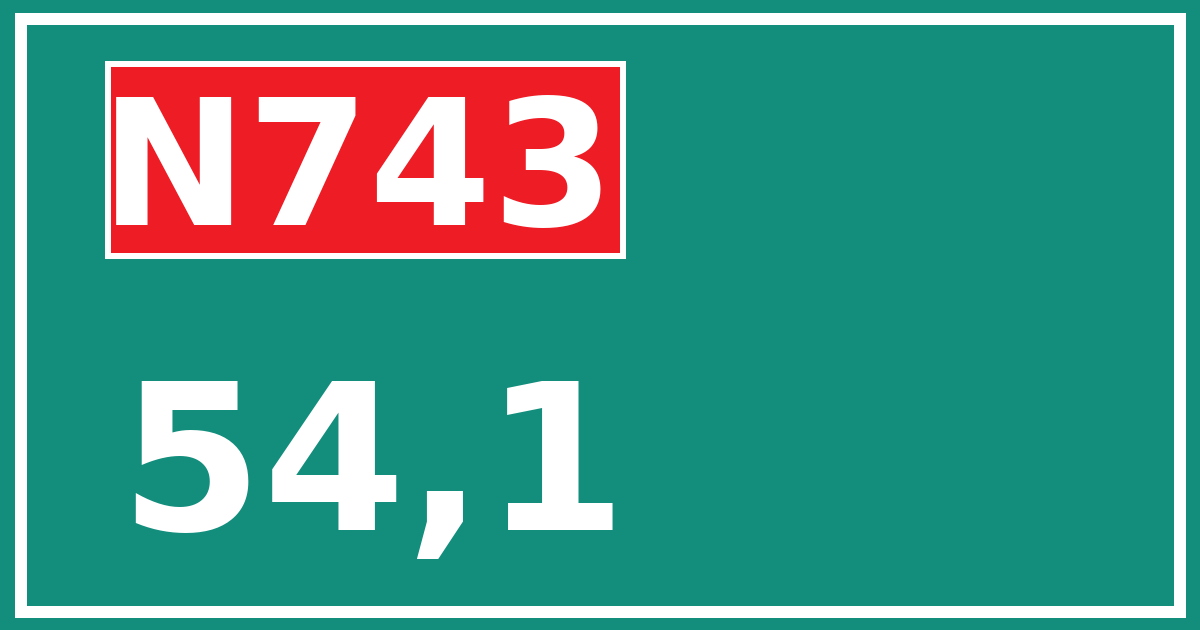 Hectometerbord N743 54,1