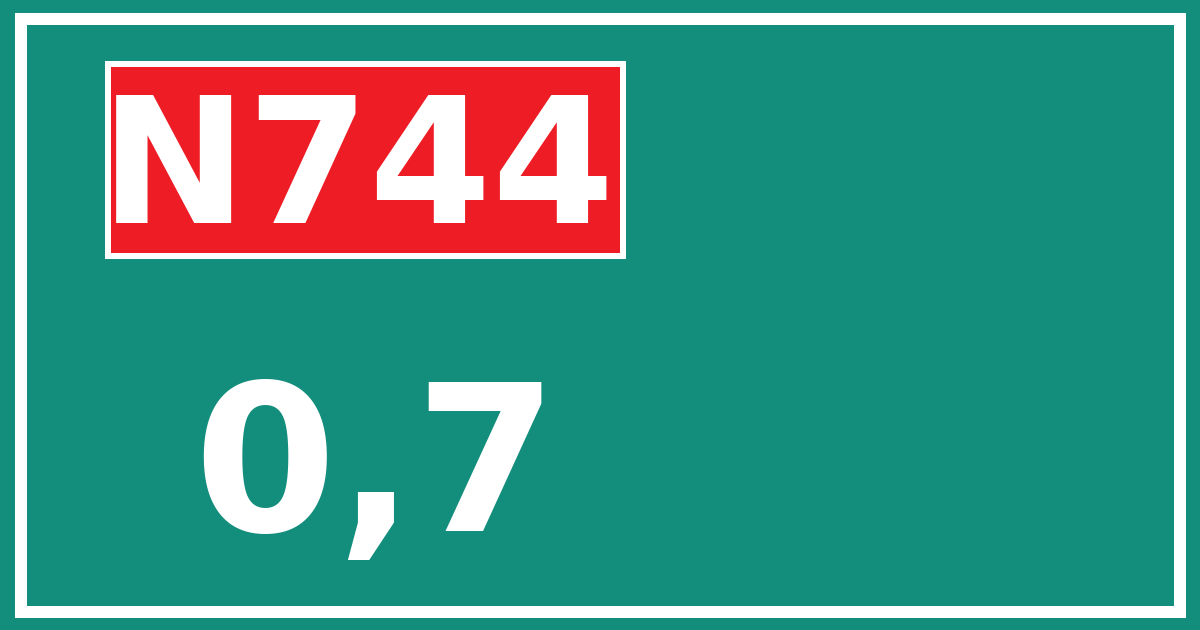 Hectometerbord N744 0,7
