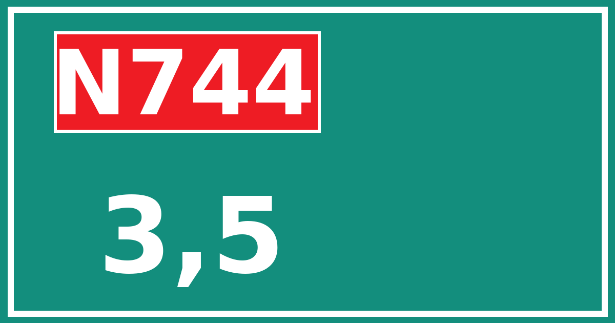 Hectometerbord N744 3,5