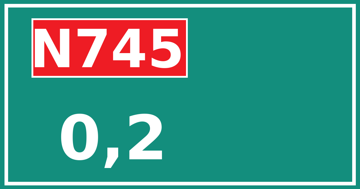 Hectometerbord N745 0,2