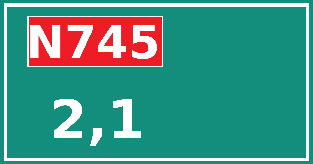 Hectometerbord N745 2,1