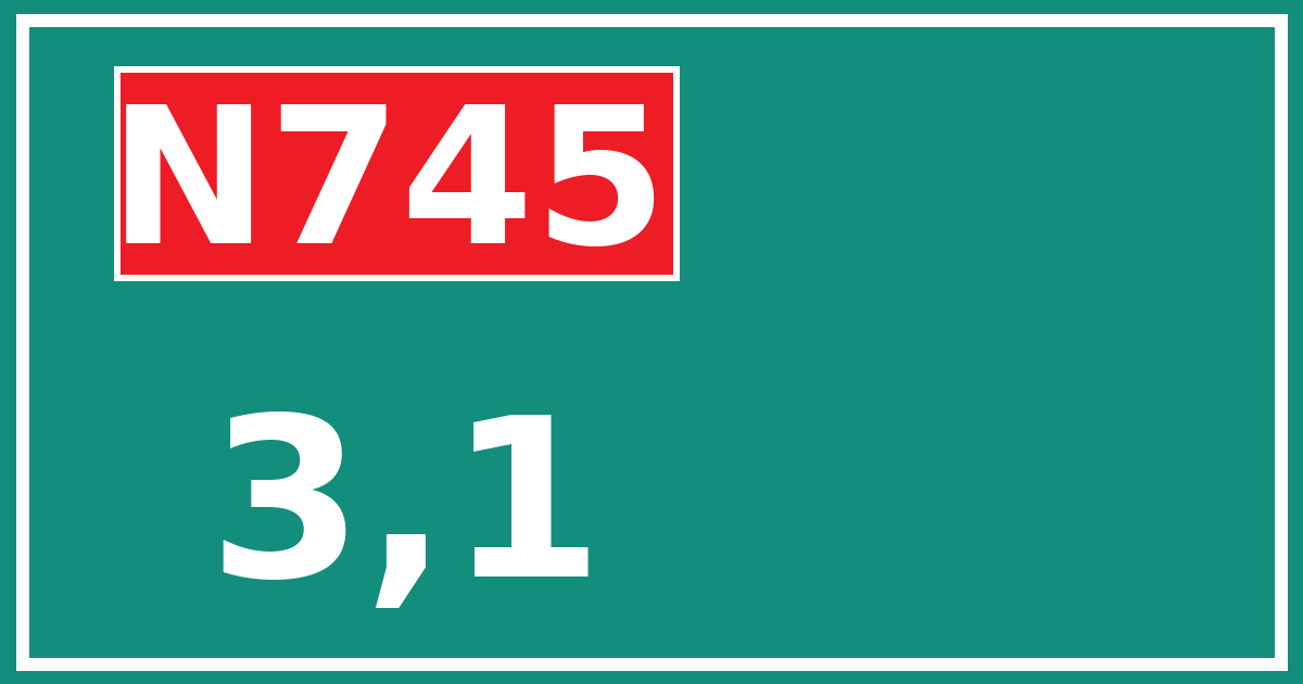 Hectometerbord N745 3,1