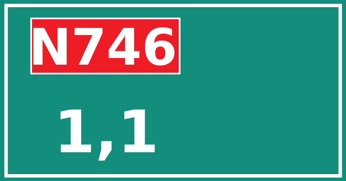 Hectometerbord N746 1,1