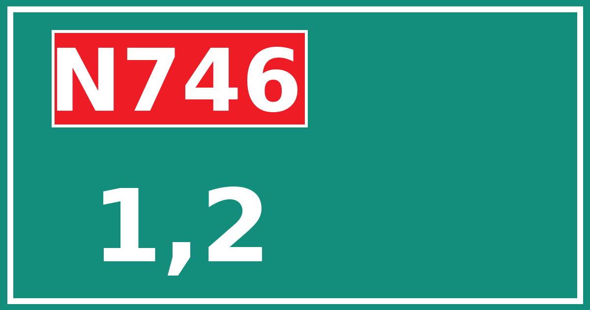 Hectometerbord N746 1,2
