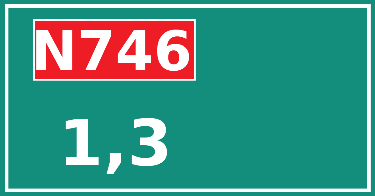 Hectometerbord N746 1,3