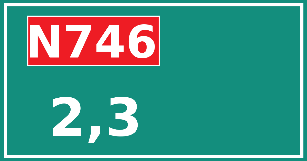 Hectometerbord N746 2,3