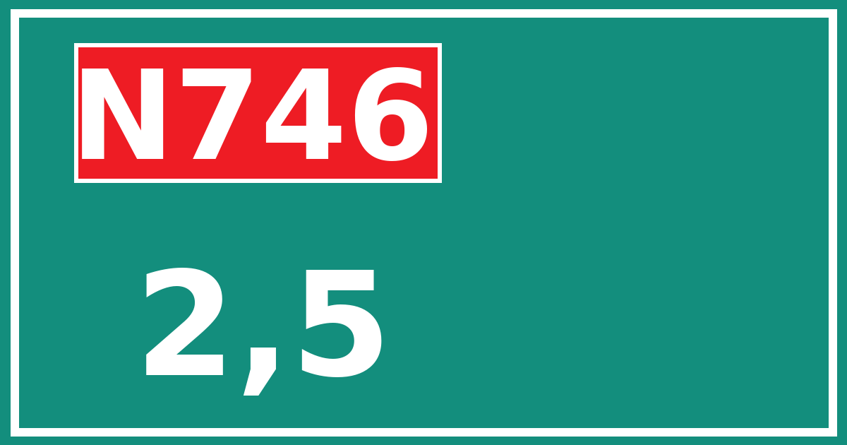 Hectometerbord N746 2,5