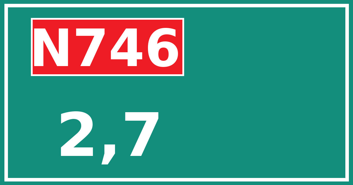 Hectometerbord N746 2,7