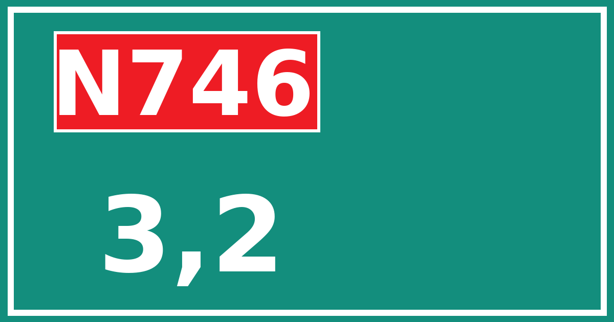 Hectometerbord N746 3,2
