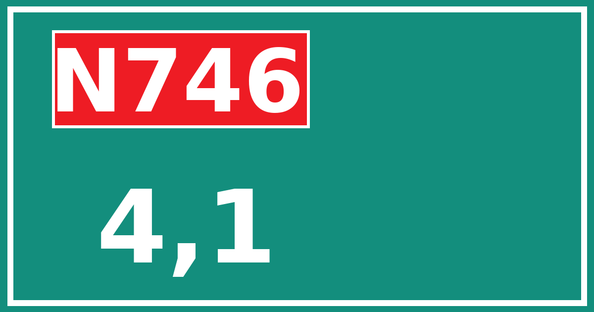 Hectometerbord N746 4,1