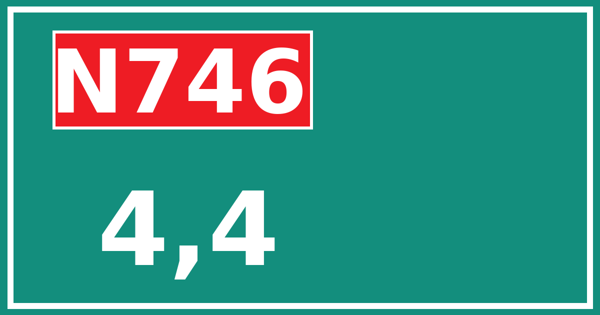 Hectometerbord N746 4,4