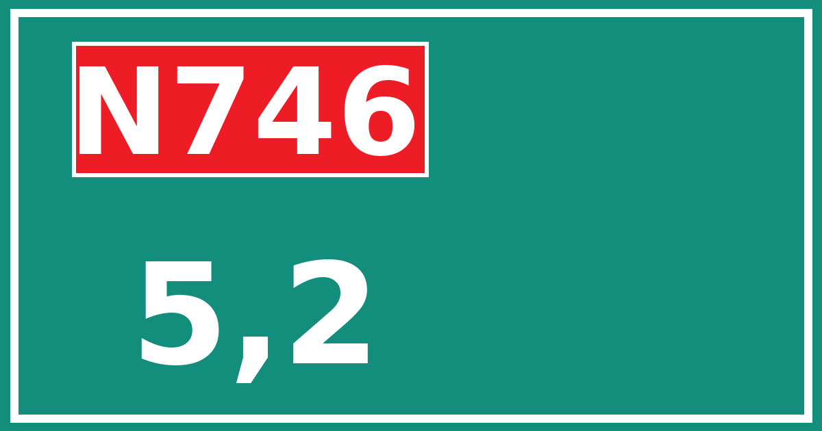 Hectometerbord N746 5,2