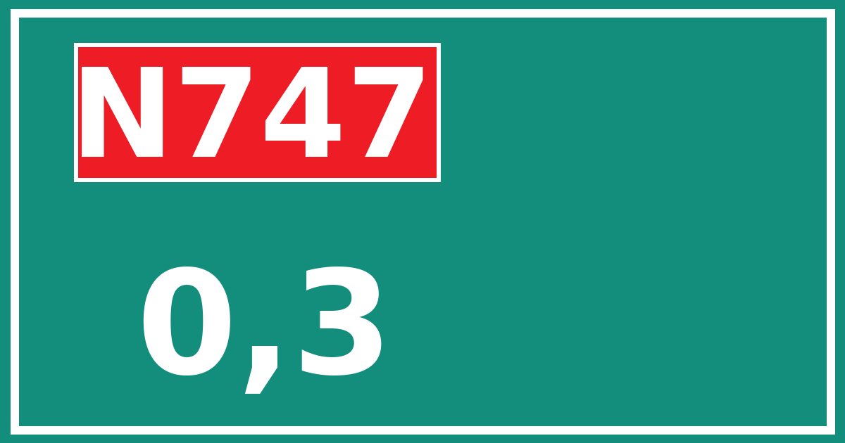 Hectometerbord N747 0,3