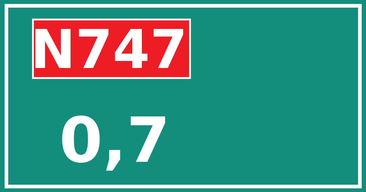 Hectometerbord N747 0,7
