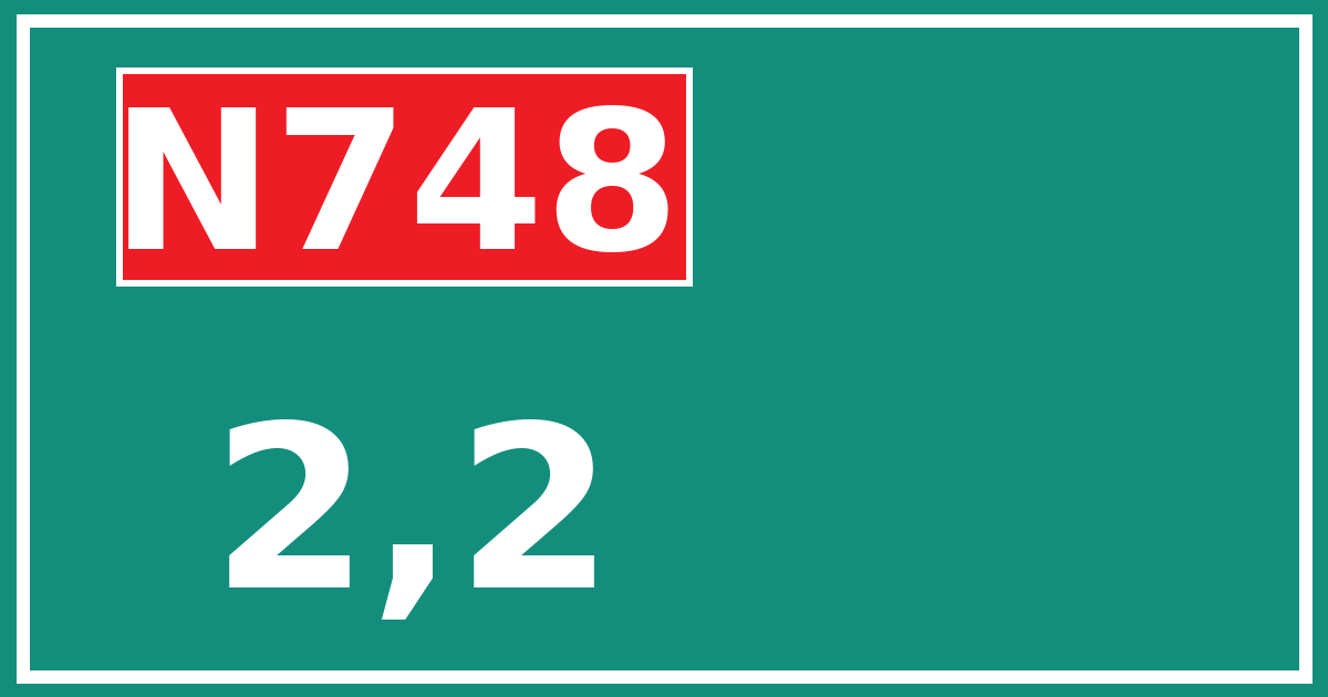 Hectometerbord N748 2,2