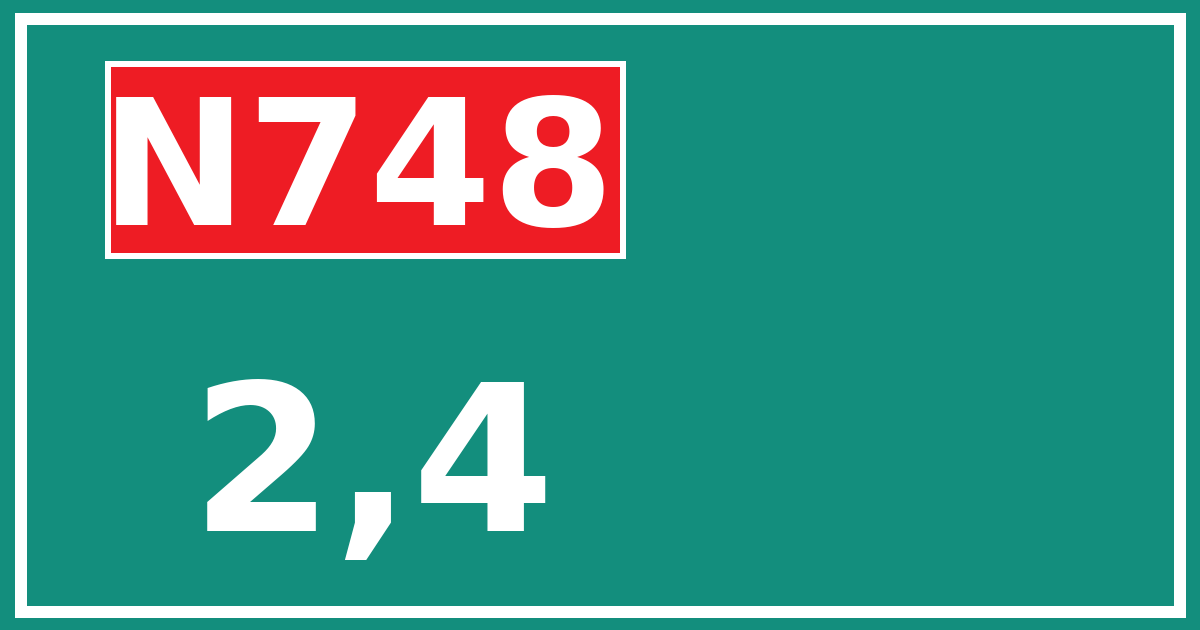 Hectometerbord N748 2,4