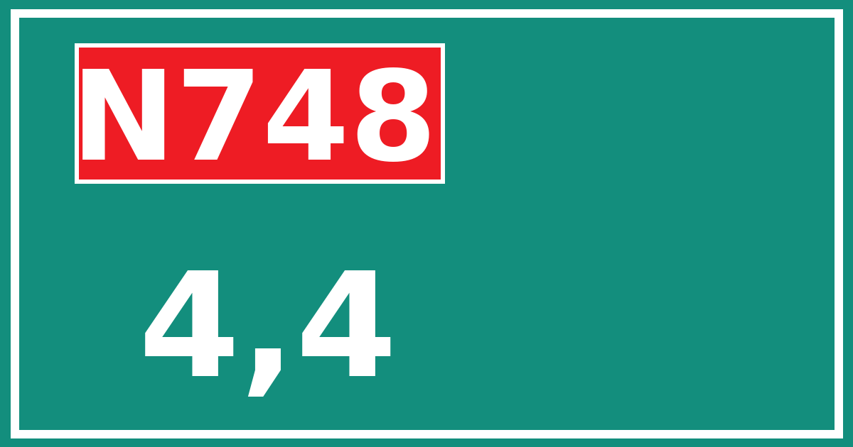 Hectometerbord N748 4,4