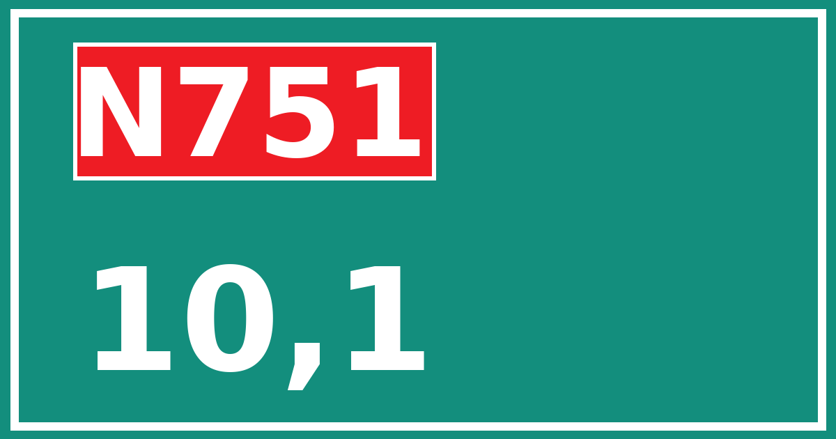 Hectometerbord N751 10,1