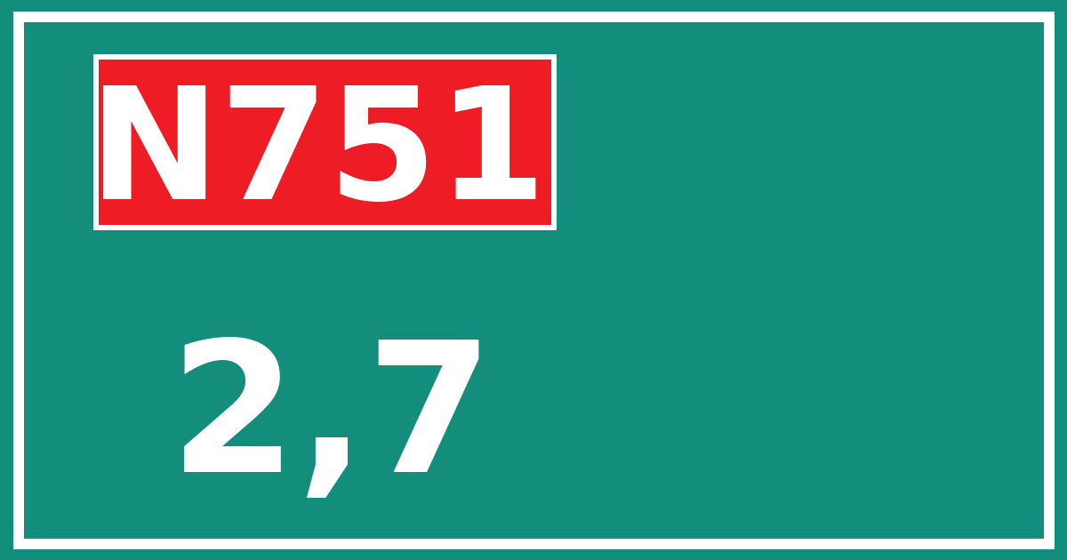Hectometerbord N751 2,7