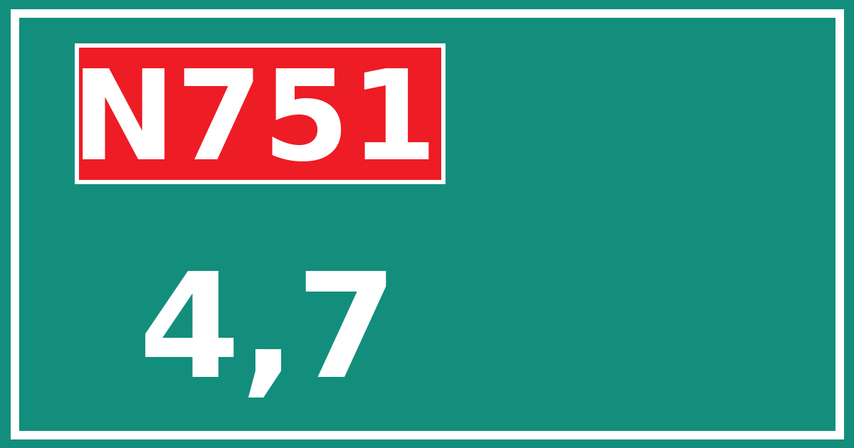Hectometerbord N751 4,7