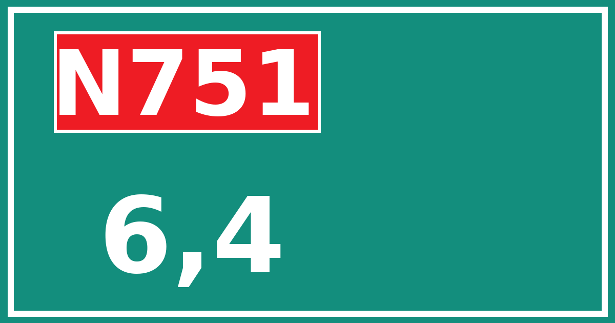 Hectometerbord N751 6,4