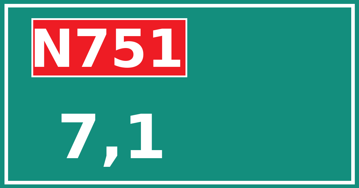 Hectometerbord N751 7,1