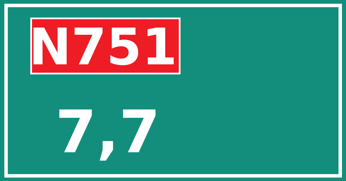 Hectometerbord N751 7,7