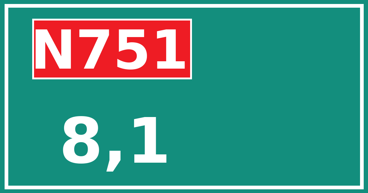 Hectometerbord N751 8,1